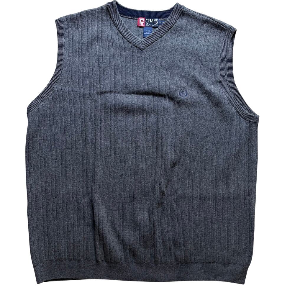 Chaps by Ralph Lauren 100% Cotton Sweater Vest Preppy Men’s Size XXL